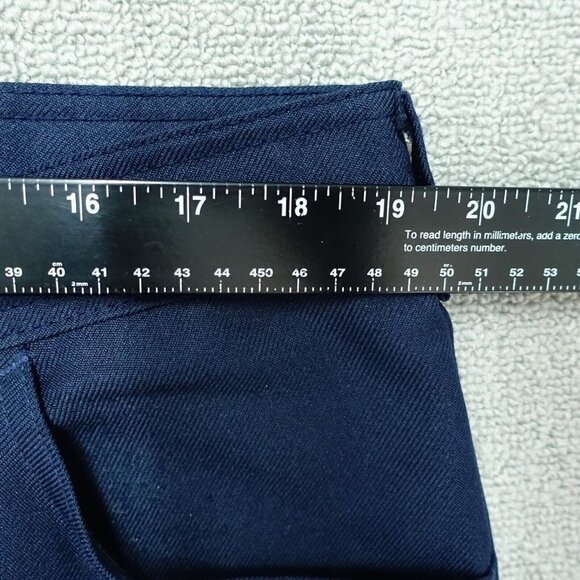 Sport-About Pants Men's 38 X 30 Navy Blue Flat Front Straight Leg Polyester - Picture 4 of 5